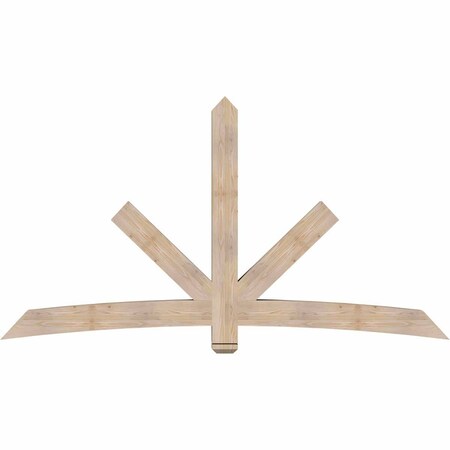 Ekena Millwork Alberta Smooth Timber Gable Bracket, Douglas Fir, 96"W x 52"H x 5 1/2"D x 5 1/2"F, 13/12 Pitch GBW096X52X0606ALB00SDF